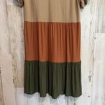 Story Color Block Casual Dress Summer Womens Small Lightweight Chic Beach Flowy Green Photo 9
