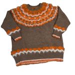 Marc New York  Women’s Size Large Camel & Orange Faux Fur‎ Sweater Photo 0