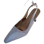 Whittall & Shon Women Rhinestone‎ Halt Moon Slingback Sandals Buckle Size 10 New Silver Photo 0