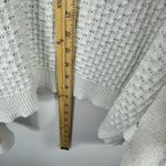 Talbots  Woman 1X‎ White Open Knit Cardigan Pockets Metallic Thread Textured Cozy Photo 1