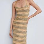 Mango  Yellow Maxi Dress Size 4 Photo 0