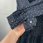 Gap Drop Waist Polka Dot Ruffled Shift Dress 3/4 sleeve Size 8 Black Photo 5