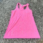 Women’s neon pink glitter tank top. Size medium Photo 0