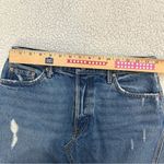 GRLFRND  Eva Mini Medium Wash Distressed Denim A-Line Skirt Size 29 Photo 5