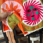 Commense sun seeker shorts high waisted colorful tropical beach print scalloped Pink Photo 5