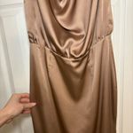 Fame and Partners  Brown Cowl Neck Libra Dress Photo 7