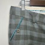 Abercrombie & Fitch Y2K Vintage Capri Pants. Gray and blue plaid. Size: 10. Photo 2