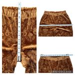 Beyond Yoga Best Dressed Pant Bronze Velvet Flare Leg Paisley Size Small NEW Photo 8