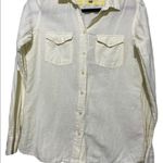 Banana Republic Women's Shirt Soft Wash Button Down Yellow Linen Cotton Small Photo 1