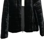 Eileen Fisher NWT Velvet Silk Blend Quilted Jacket L Black Full Zip Lined Luxe Photo 10