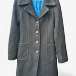Sisley Gray Wool Blend Coat w/ Blue Satin Lining Size IT 42 (M/L) Black Photo 0