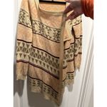 Aztec Tribal Cardigan Sweater‎ Large Waterfall Open Front Boho Southwest Women’s Photo 4