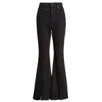 NEW SLVRLAKE Denim Indiana High Rise Flare Jeans Jet Black Plus Size 32 Photo 11