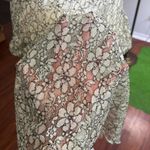 B Darlin Vintage Y2K B.Darlin Size 9/10 Halter Dress‎ Lace Cream Floral Empire Waist Bow Photo 4