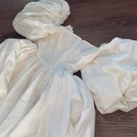 NWT CAROLINE CONSTAS Idola high low gown in white silk taffeta Size XS Photo 8