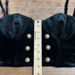 AMBER X MESHKI size XL black posh velvet strappy bustier top Photo 8