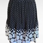 Elle Black White Polka Dot Mushroom Pleat Chiffon Mini Skirt Size Medium Photo 4