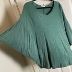 easel  Mineral Washed Gauze Loose Fit Top In green size large Photo 4