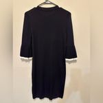 COS  Pleated Sleeves Knitted Dress Black Size XS Photo 4
