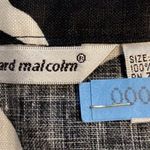 Richard Malcolm 100% linen skirt size 14 black and white combination length 28” Photo 3