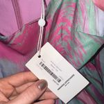 Amanda Uprichard Pink and Red Asymmetrical Ruffled Blouse Photo 3