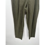 Loft Women Olive Green Flannel Pull On Tapered Pants Stretch Waist Size M Career Photo 3
