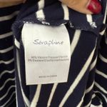 Seraphine Navy White Stripe Maxi Dress Tank Sleeveless Boat Neck Size US 2 Blue Photo 2