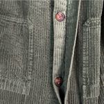 Babaton  Large Corduroy Emerald Green Shacket Button Down Oversized Longline Photo 3