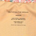 Faithfull the Brand Revolve Frida Bikini Bottom Floral Pink Size Medium NWOT Photo 2