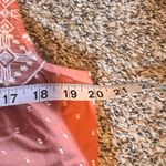 MINE Embroidered Tank Top Sleeveless Boho Peasant Blouse‎ Coral Large Orange Photo 2