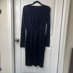 Marella by max mara faux Wrap Dress Long Sleeve Jersey quiet luxury Dress Medium Blue Photo 2