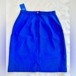 NWT Size 4 Royal Peacock Blue Pencil Skirt Knee Length Office Career Photo 3