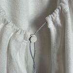 Free People Rundown Tunic White Open Back Oversized Fit Pullover Sweatshirt L Photo 2