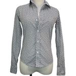 Frank & Eileen  Barry Black White Airplane Print Cotton Shirt Photo 0