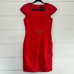 Adrianna Papell  Women’s 8 Red Sheath Dress Career Office Core Work Dressy Photo 0