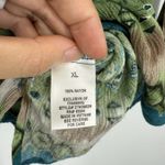 Dress Barn Boho Womens Embellished Beaded Tunic Top Size XL  Green Blue Tie Dye Photo 3