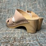 Five Worlds By Cordani Zafira Wooden Clog Sandal in Pink Nubuck Leather Size 9 Photo 3