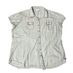 Ariat Star Floral Print Shirt Snaps. Red Stitching Western Yoke Womens Size XXL Photo 2