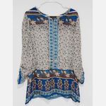 Lucky Brand Floral Boho Peasant Long Sleeve Blouse Gypsy Savannah Top Size XL Photo 5