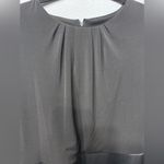 Calvin Klein  faux leather black dress. Ruched side, jersey top size 12. NWT Photo 7