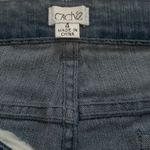 Cache Shorts Blue Denim Brushed Silver Shimmer Knee Length Bermuda Shorts Size 4 Photo 6