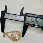 Vintage AMCHRON Swiss made mechanical wind up Gold Tone Pendant pocket Watch Photo 3