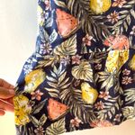 J. Jill Sz M Stretch Double V Neck Knit Midi Tropical Tank Dress Pockets Black Size M Photo 3