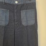 Kate Spade  High‎ Waisted Flare Wide Leg Colorblock Jeans sz 28 Photo 2