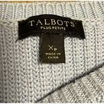 Talbots  Sweater Size Plus Petite Blue 3D Textured Pullover Xp Polka Dots Casual‎ Photo 2