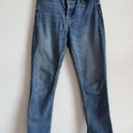 GRLFRND  Natalia High Rise Ankle Cropped Blue Denim Raw Hem Size 27 Ma Belle Amie Photo 1