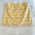 Ann Taylor Factory Mini Skirt Womens 16 Yellow Ditsy Floral Print Boho Cottage Photo 7