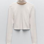 ZARA Nwt Ribbed Cropped Turtleneck Sweater Top Blouse Photo 0