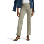 Lee Women's Straight Leg Pants Mushroom Tan Green 8 Medium Photo 5