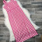 Finders Keepers NWT Pink Gingham Midi Dress Photo 5